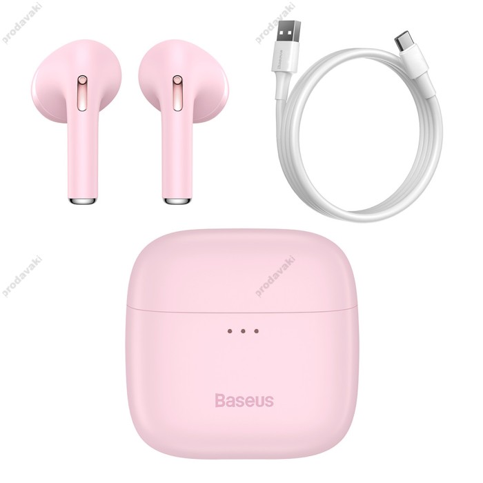 Бездротові Bluetooth навушники Baseus Bowie E8 True Wireless Earphones BT 5.0 Pink NGE8-04